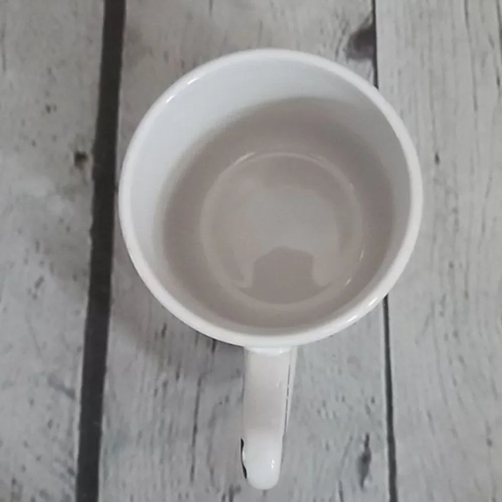 Vintage Christmas Snowman Handle Coffee Mug